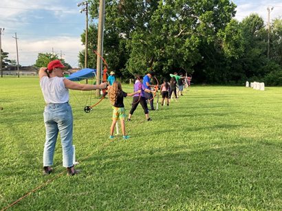 NORD youth participating in archery